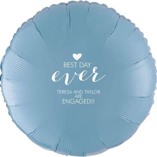 Best Day Ever with Heart Mylar Balloons